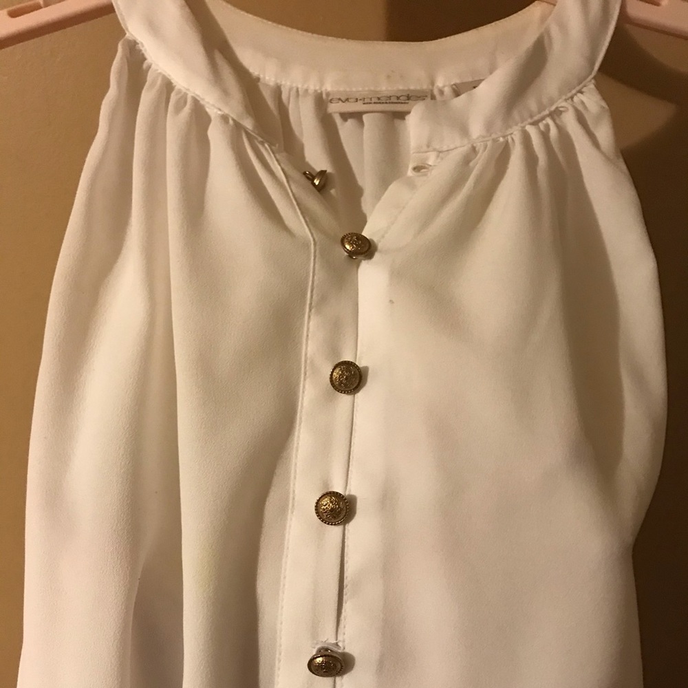 Tunic with gold buttons